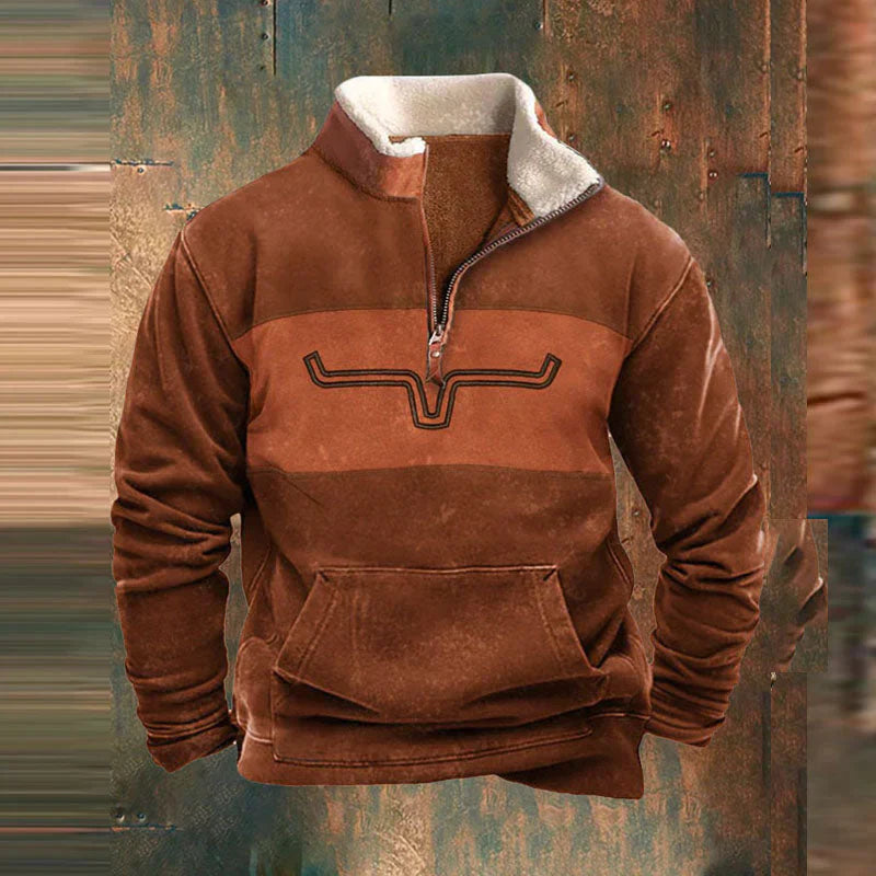 Michel™ - Sweat Élégant à Zip en Coton